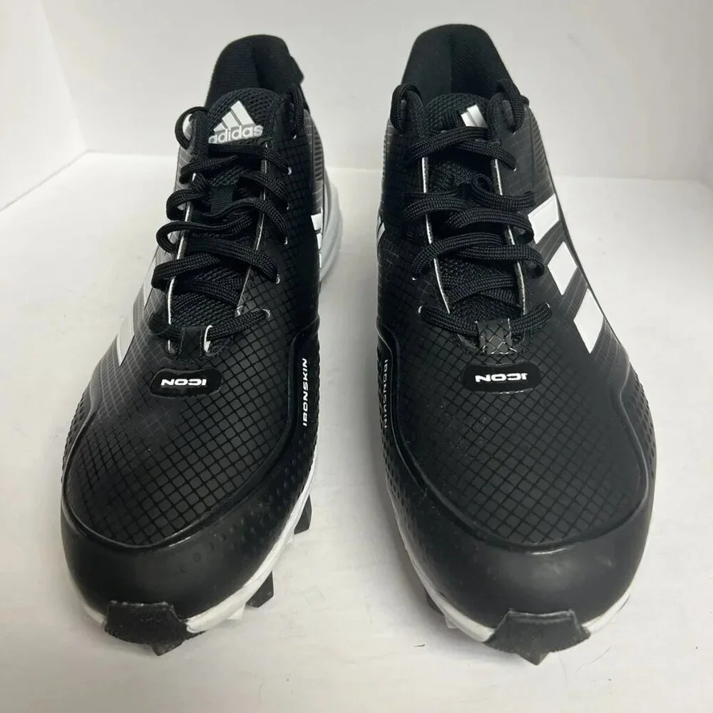 adidas Mens Icon 7 MD Baseball Cleats Black/White 13 M